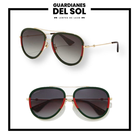 GUCCI GREY GRADIENT PILOT UNISEX SUNGLASSES