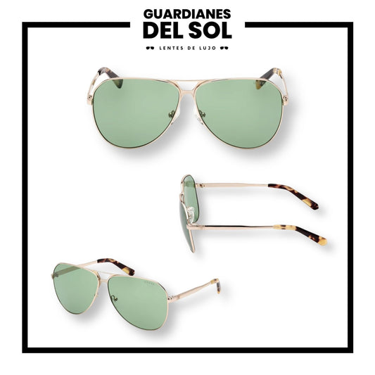 GUESS GREEN PILOT MEN'S SUNGLASSES
