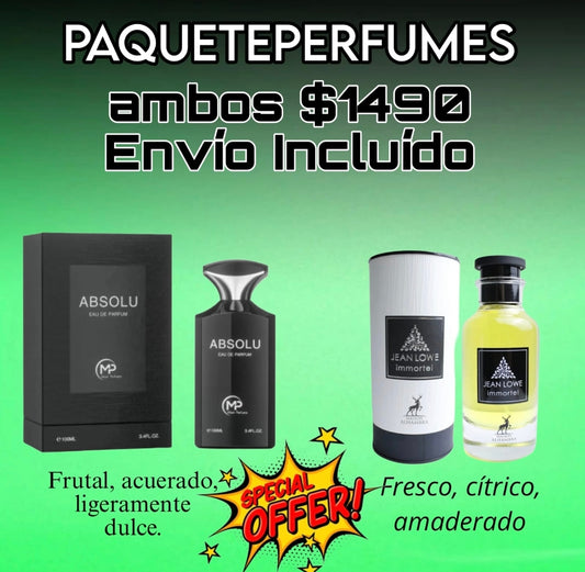 PAQUETEPERFUMES Bharara Absolu 100 ML & IMMORTEL 100 ML